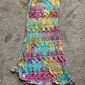 Vibrant colorful maxi skirt